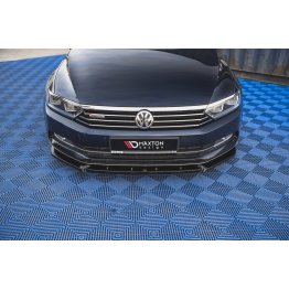 Накладка сплиттер на передний бампер на Volkswagen Passat B8